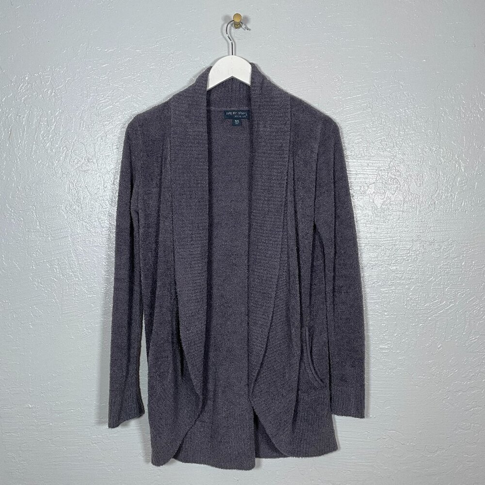 Barefoot Dreams Women XS/S Purple CozyChic Lite Circle Cardi Sweater Pockets